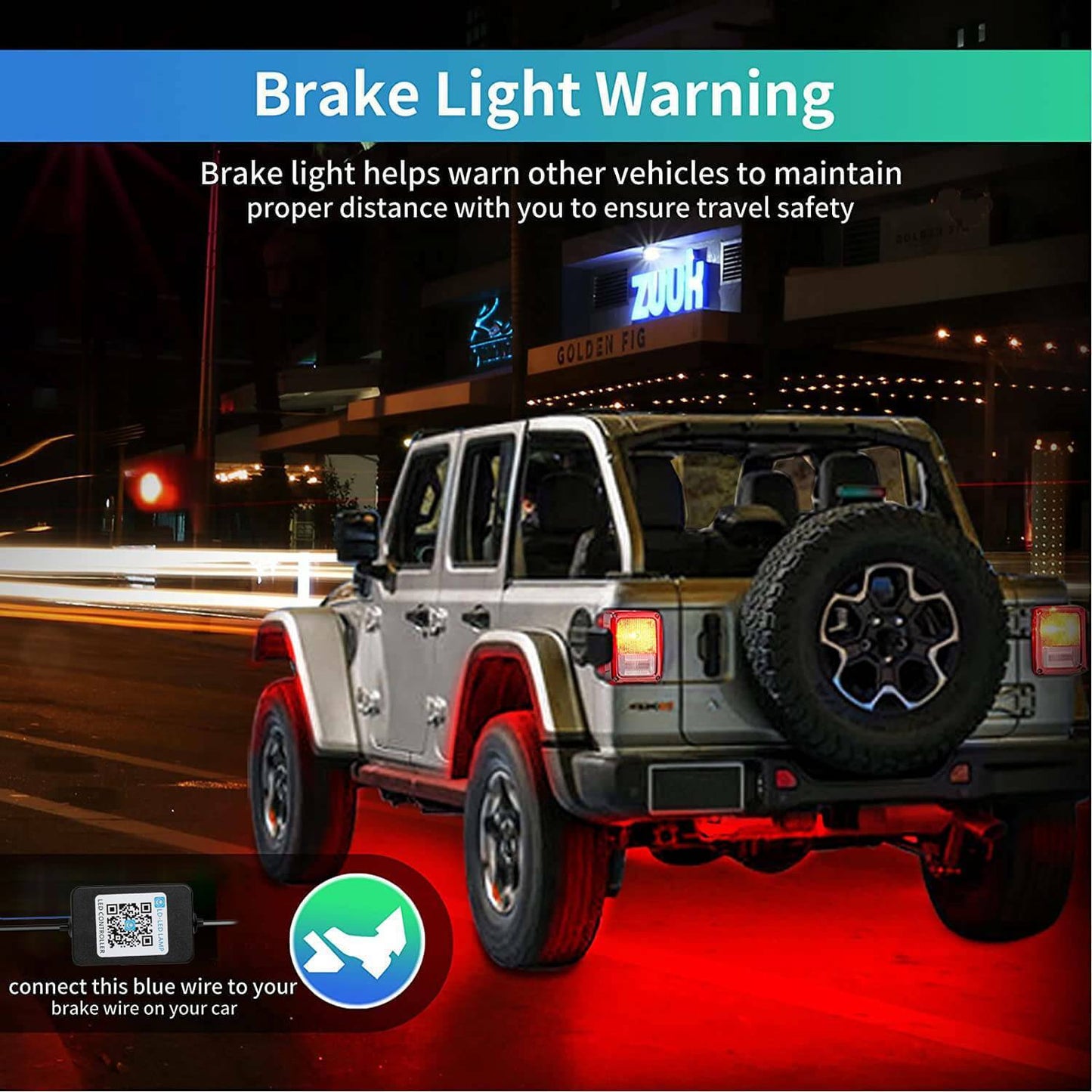 RGB neon underglow lighting kit for cars. Waterproof LED strips with remote control & color modes. Light up your drive, JDM style.