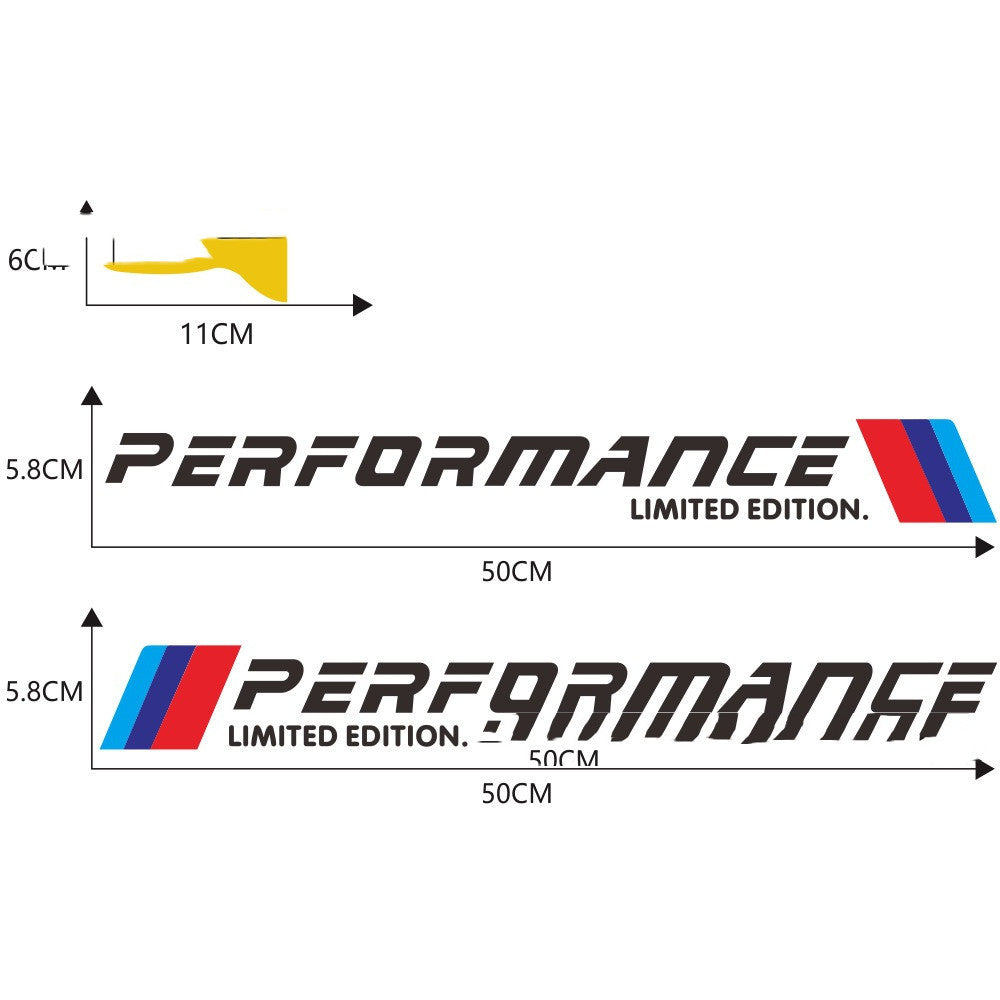Performance Limited Edition Side Door Reflective Decals Auto