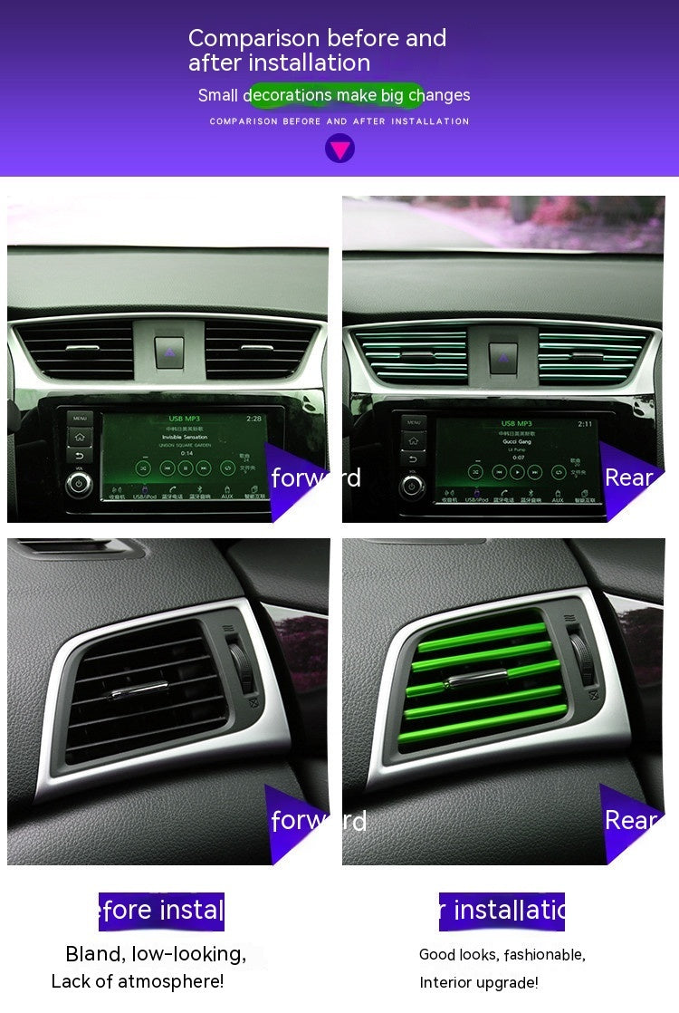 Car Air Conditioning Outlet Trim Binder Clip Interior Design Accessories