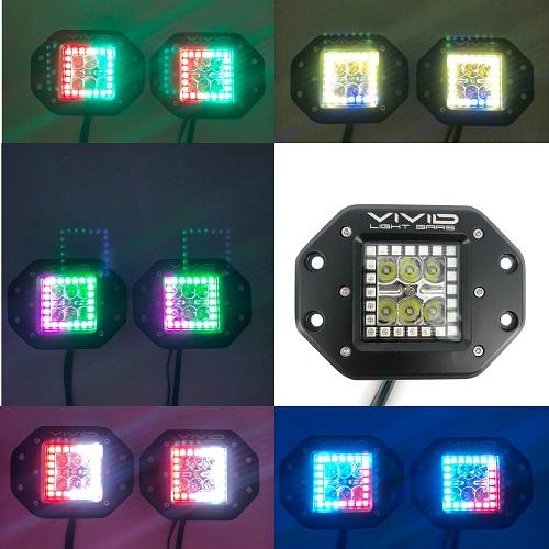 3.2" 30W RGB LED Flush Mount Pods