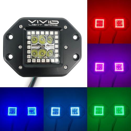 3.2" 30W RGB LED Flush Mount Pods