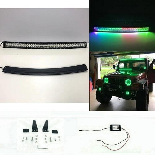 54" Curved RGB Chasing Halo Light Bar