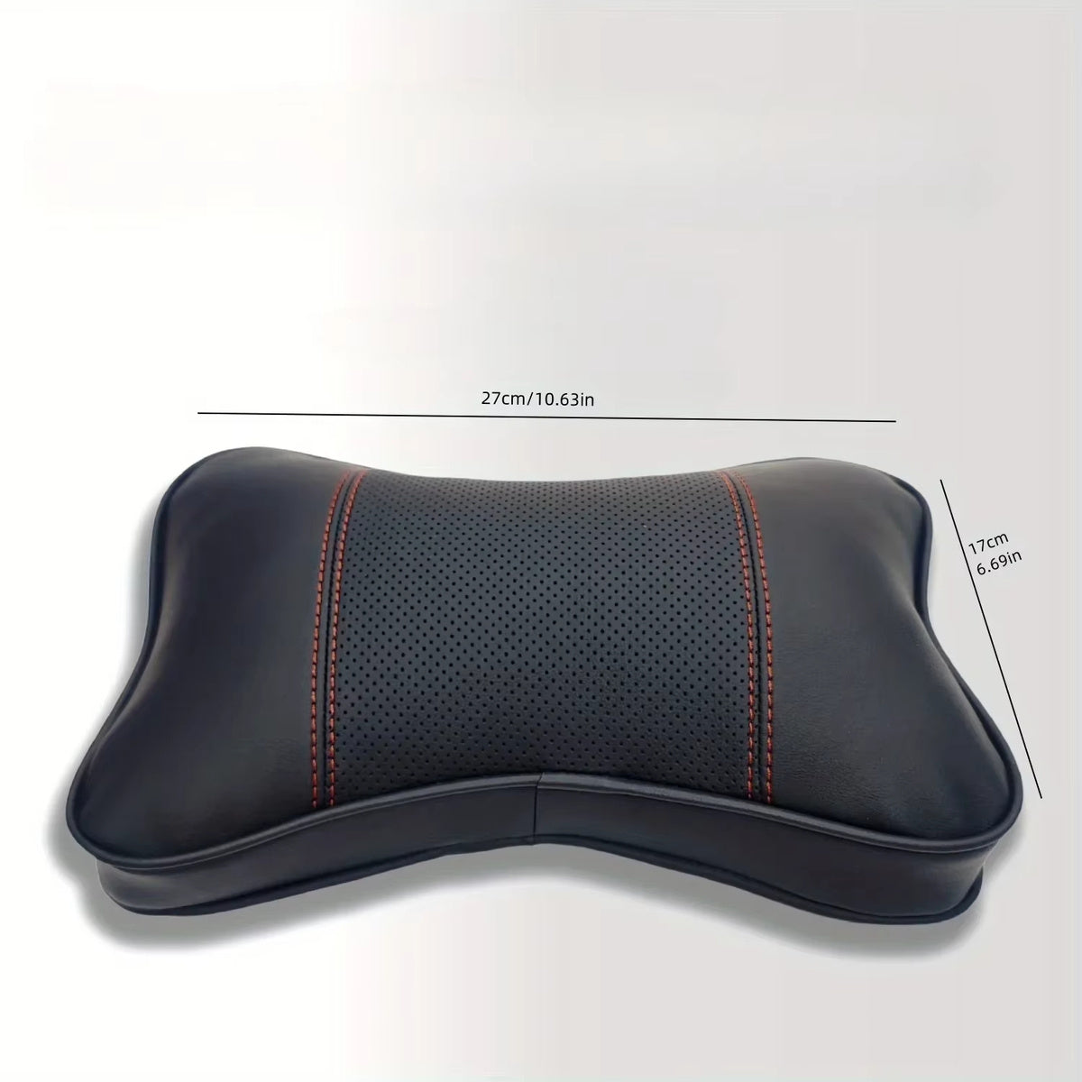 Breathable leather car headrest with adjustable elasticity. Provides neck support & comfort. Stylish upgrade for any car interior.