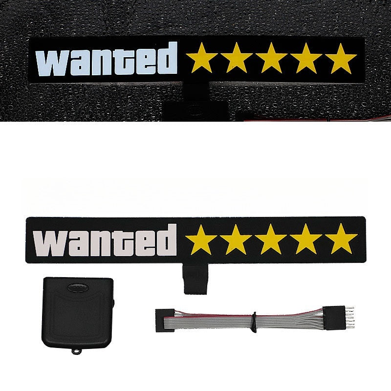 Led Luminous Stickers Wanted Five-star El Cold Light Film Car Stickers Car Window Windshield Lighting Decoration