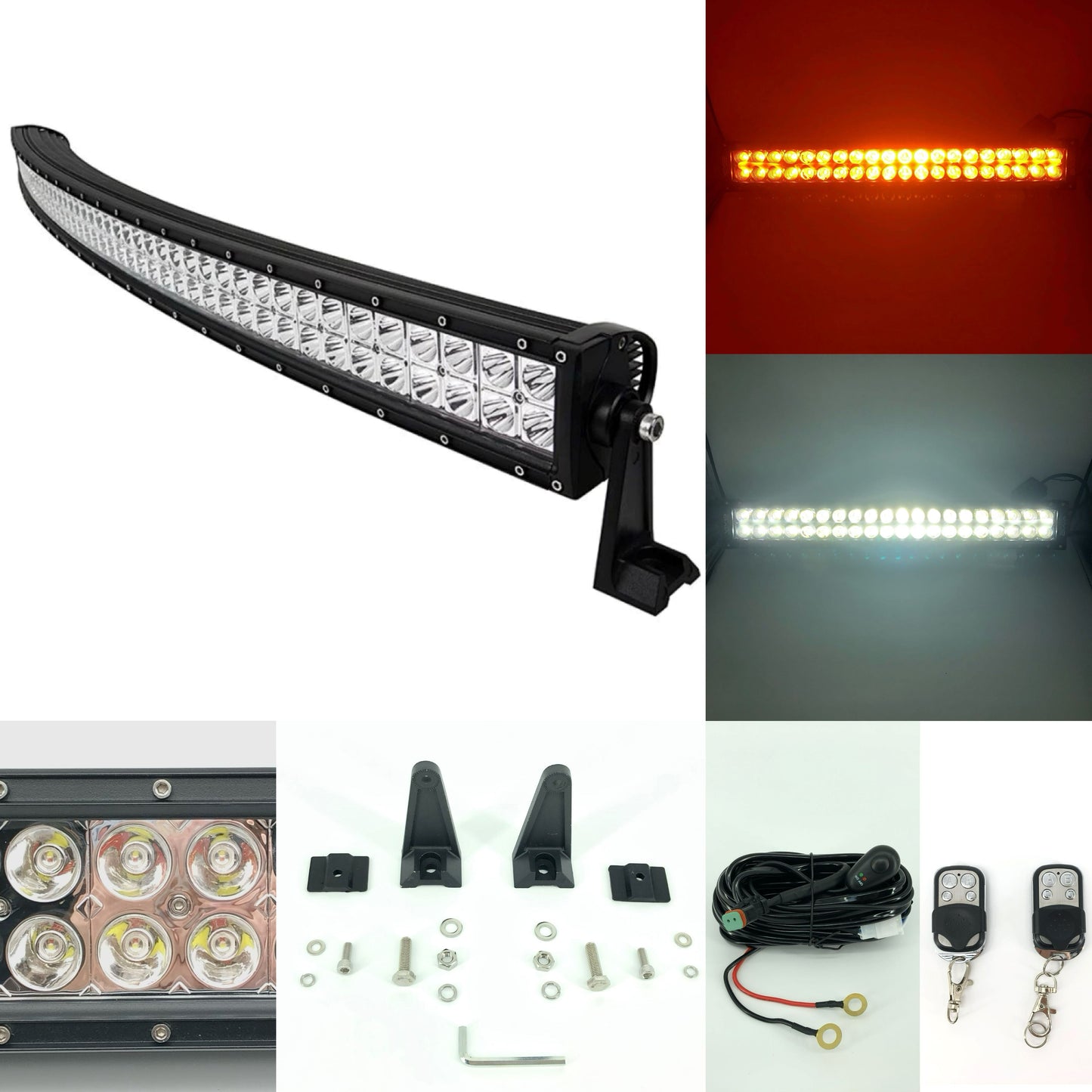 31.5" Dual Color Strobe Curved Light Bar