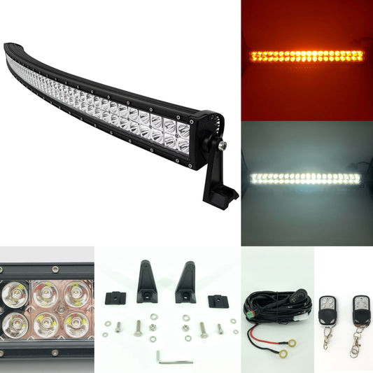 31.5" Dual Color Strobe Curved Light Bar