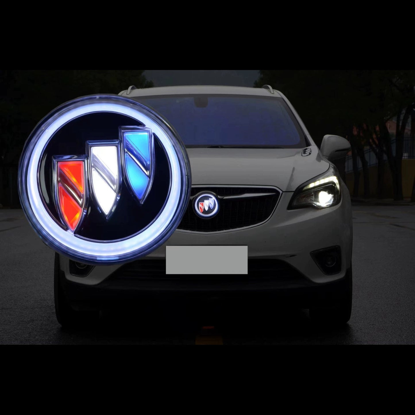 Buick Logo Front Grille LED Crystal Dynamic Illuminated Emblem Not Compatible with ACC Radar