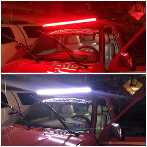 Dual Color 4D Lens Strobe Straight Single Row Led Light Bar